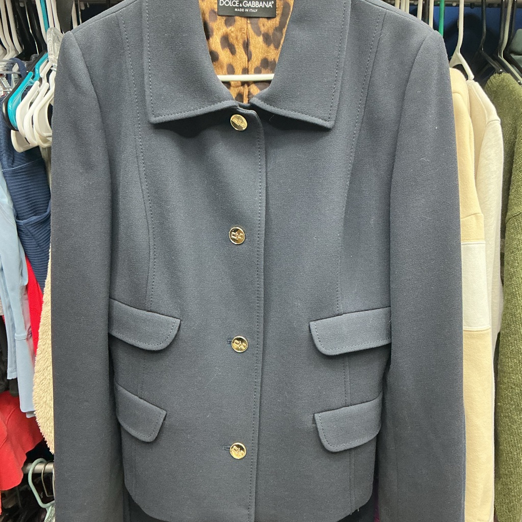 Dolce & Gabbana Women's Navy Blazer Style Information In Picture